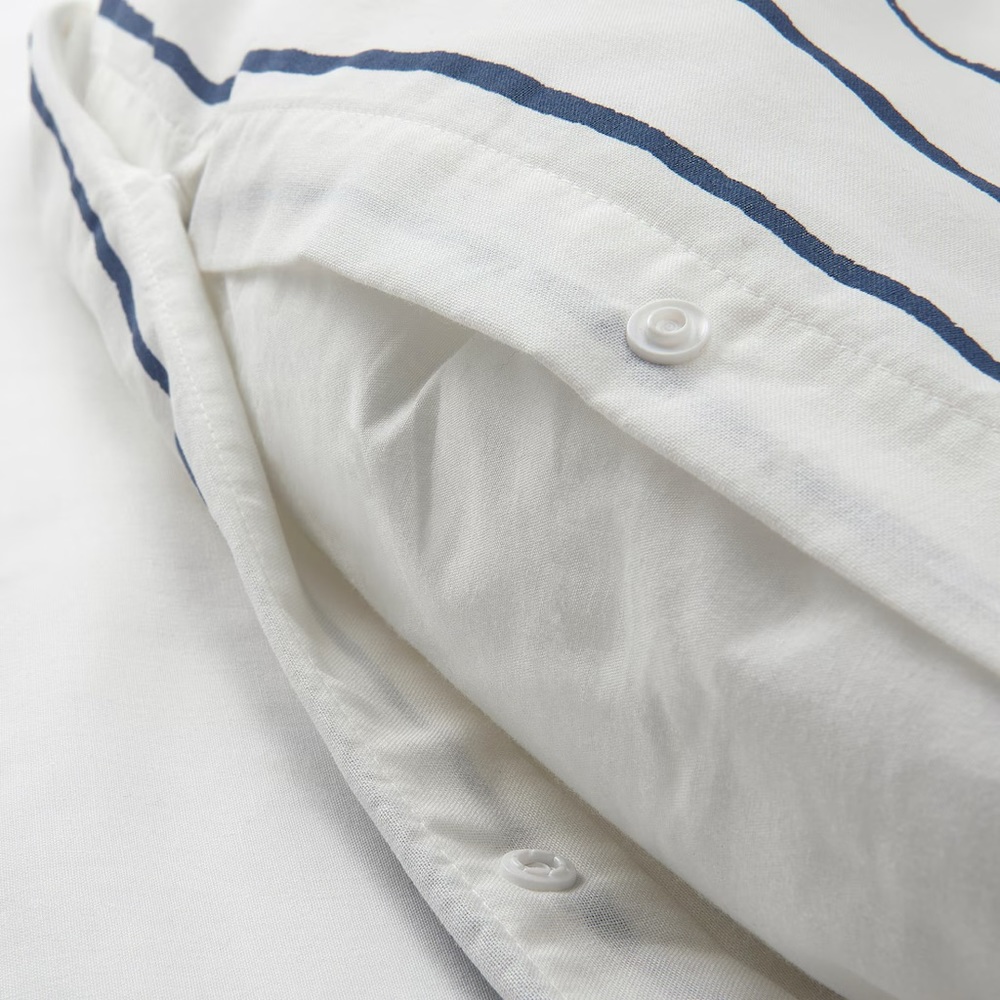 Ikea PAGODTRÄD Duvet cover and pillowcase white/dark blue, Twin BRAND NEW - Picture 4 of 5
